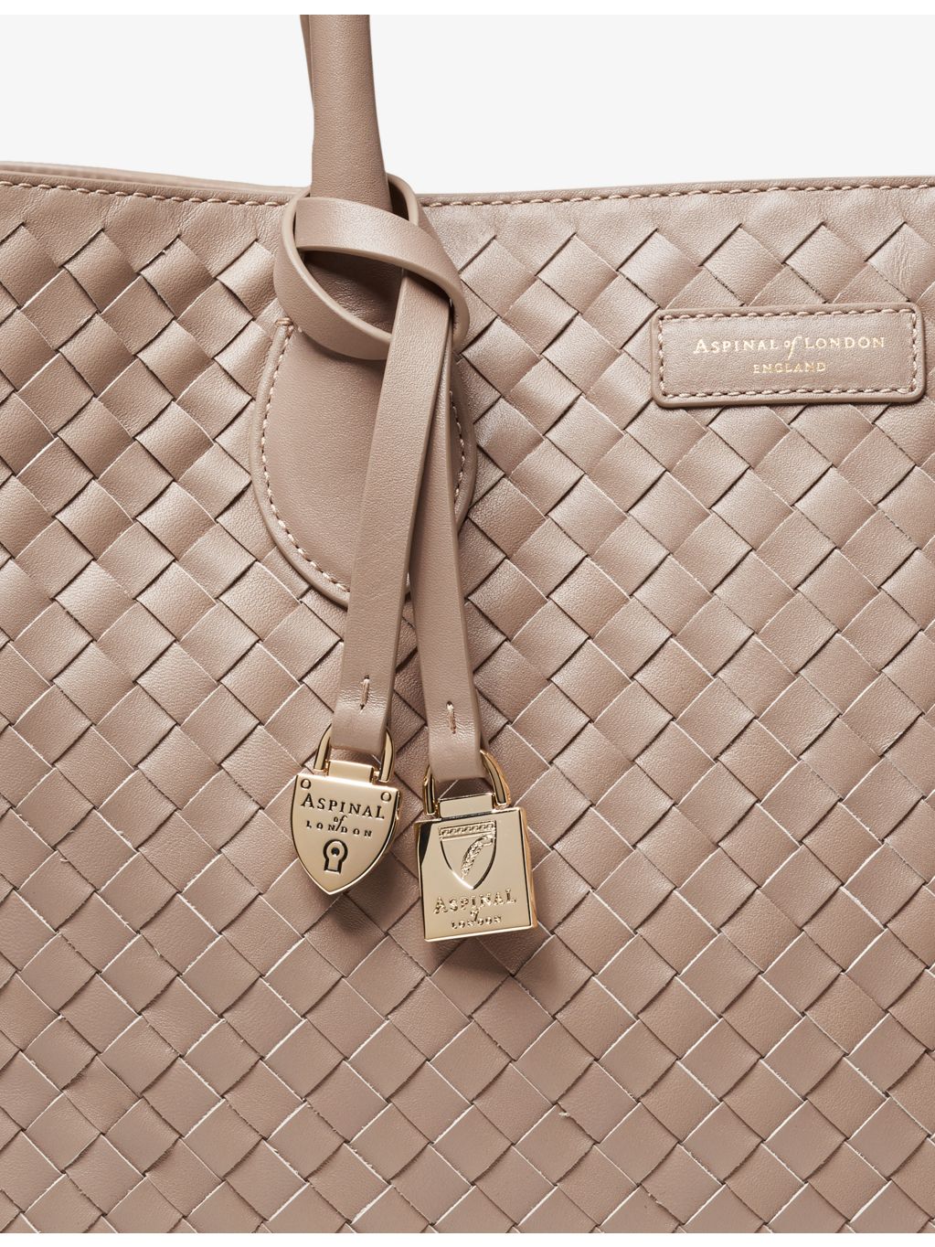 Aspinal of London woven leather tote bag (British brand)