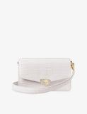 Aspinal of London Eliza embossed patent leather clutch bag (British brand)
