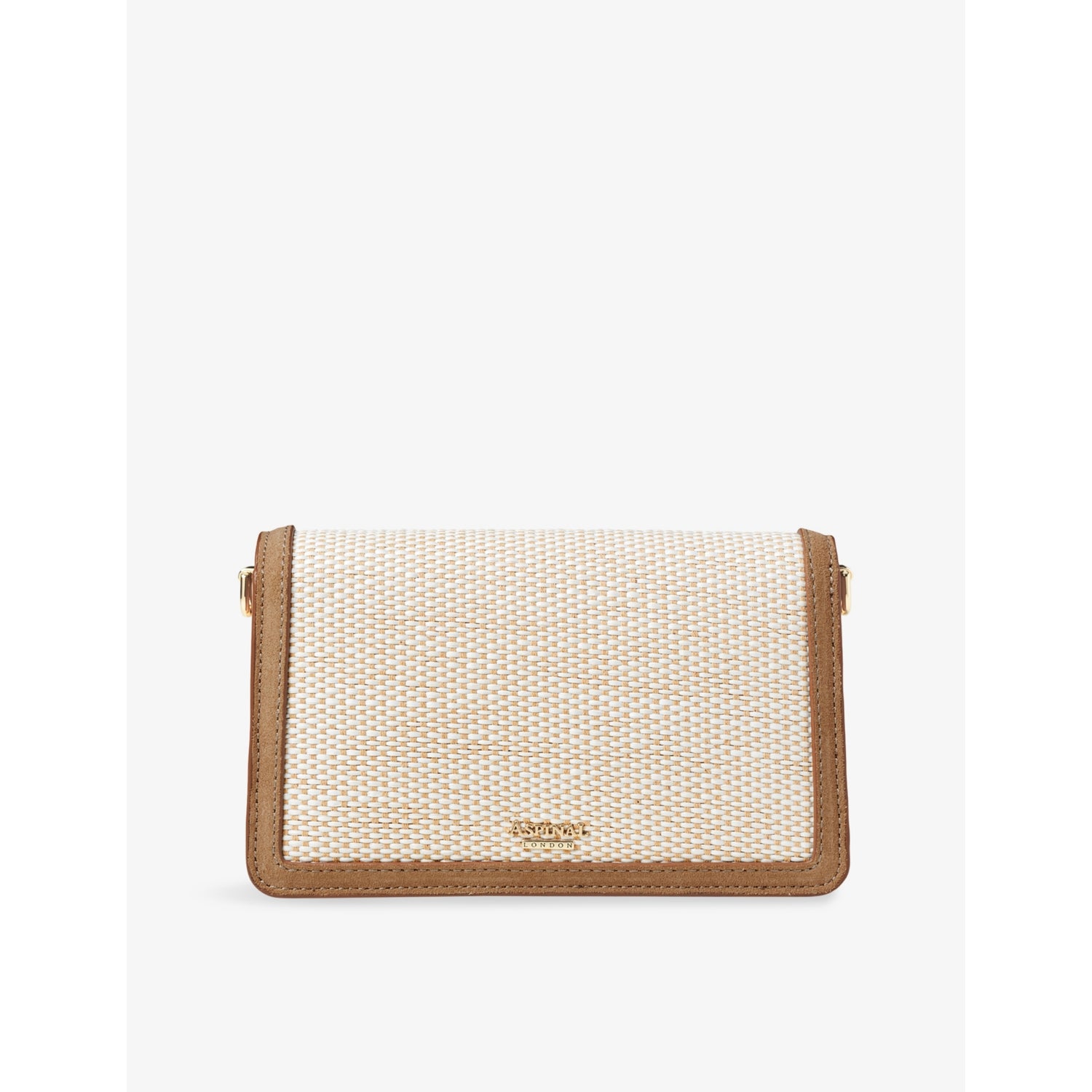 Aspinal of London Eliza embossed patent leather clutch bag (British brand)