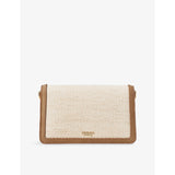 Aspinal of London Eliza embossed patent leather clutch bag (British brand)