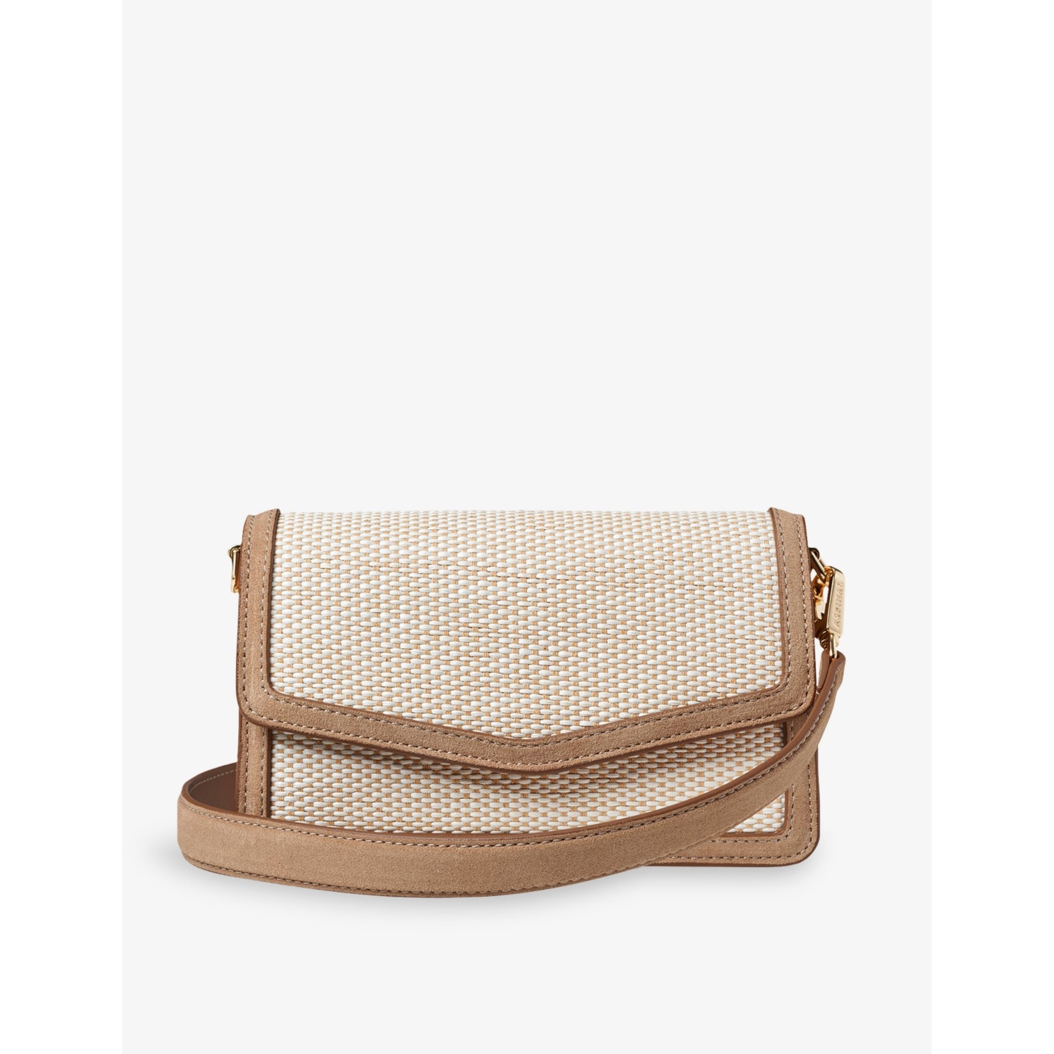 Eliza Embossed Patent Leather Clutch Bag - CHALK WHITE