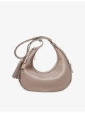 Aspinal of London Soho Crescent leather shoulder bag, imported from the UK