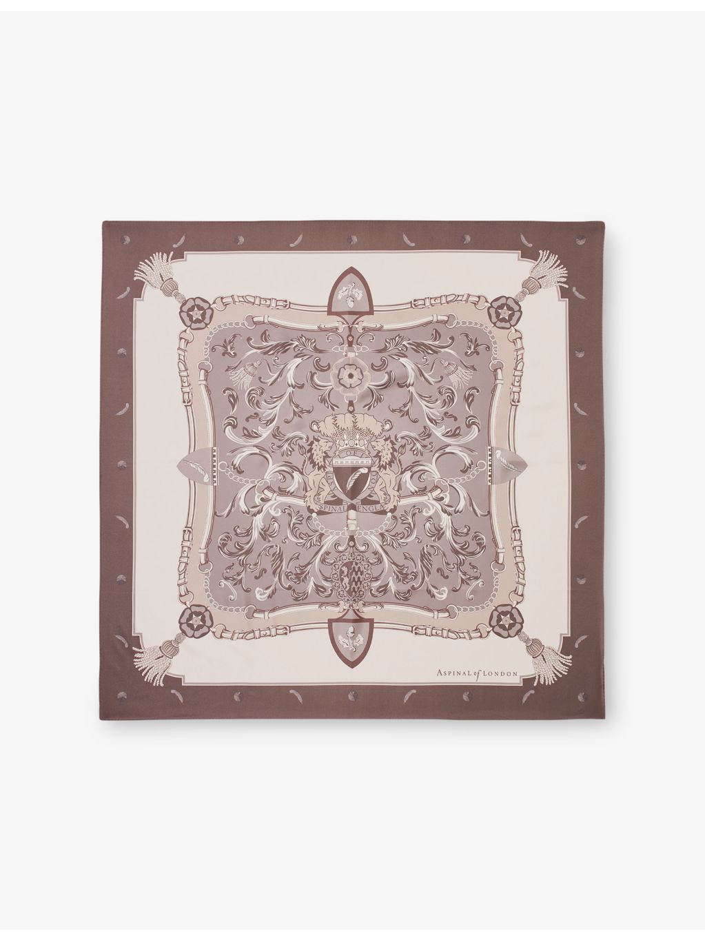 Aspinal of London square silk scarf 31.5 inches, UK version