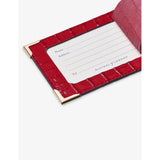 Aspinal of London croc-embossed leather luggage tags - British product