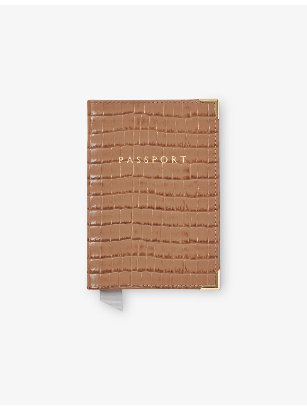 Aspinal of London croc-effect leather passport cover - British product
