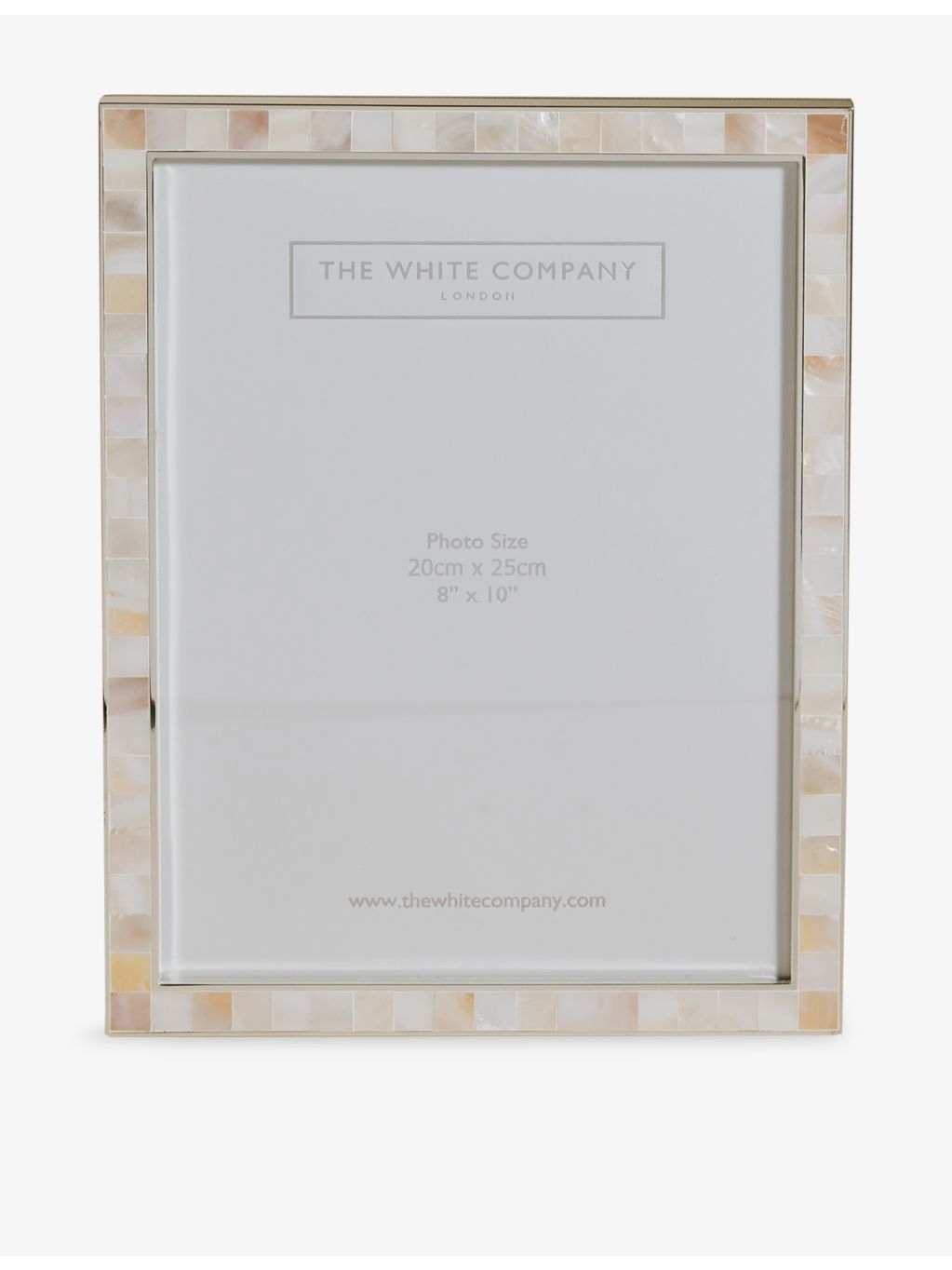 The White Company mother-of-pearl tiled photo frame 22x28cm (British brand)