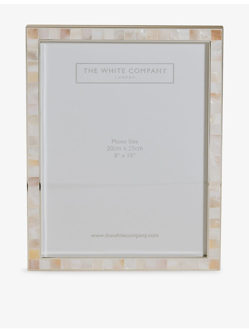 The White Company mother-of-pearl tiled photo frame 22x28cm (British brand)