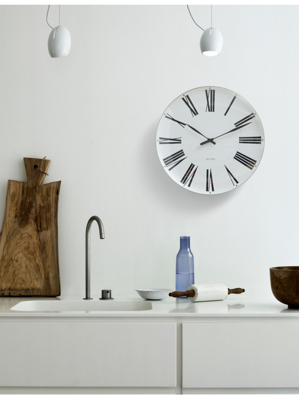 Arne Jacobsen Roman wall clock 48cm diameter, UK version