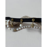 Unleash Cph Balance medium brass and freshwater pearl dog necklace - British product