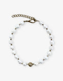 Unleash Cph Balance medium brass and freshwater pearl dog necklace - British product