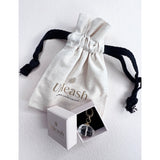 Unleash Cph brass dog collar charm with mountain crystal - British product