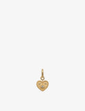 Unleash Cph heart brass zircon dog collar charm - British product
