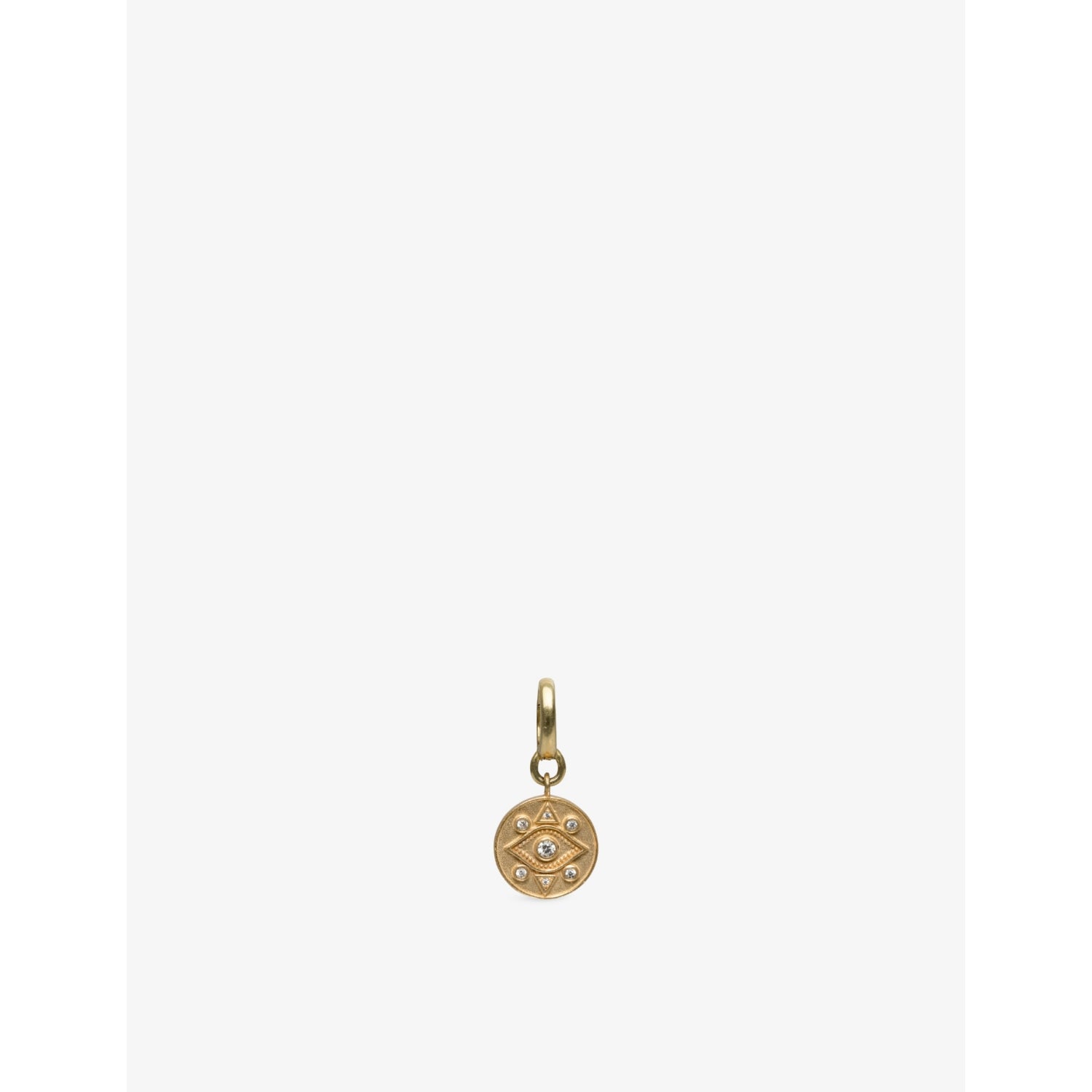 Unleash Cph Third Eye brass zircon dog collar charm, UK version