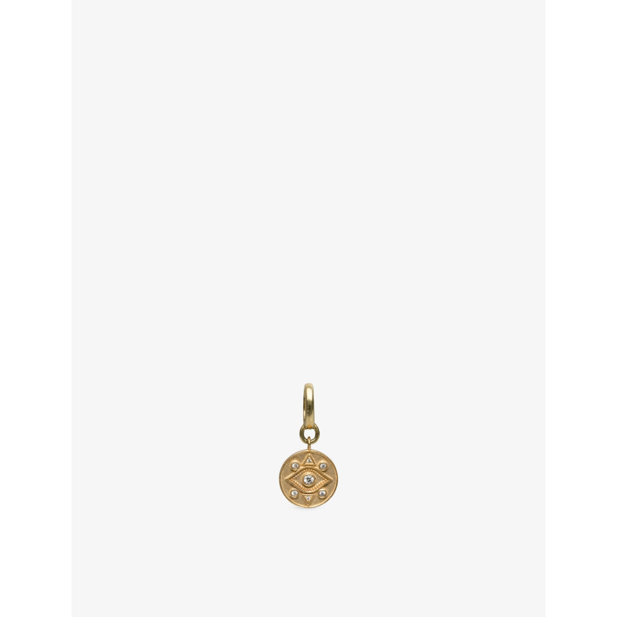 Unleash Cph Third Eye brass zircon dog collar charm, UK version