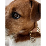 Unleash Cph peace sign brass zircon dog charm, imported from the UK