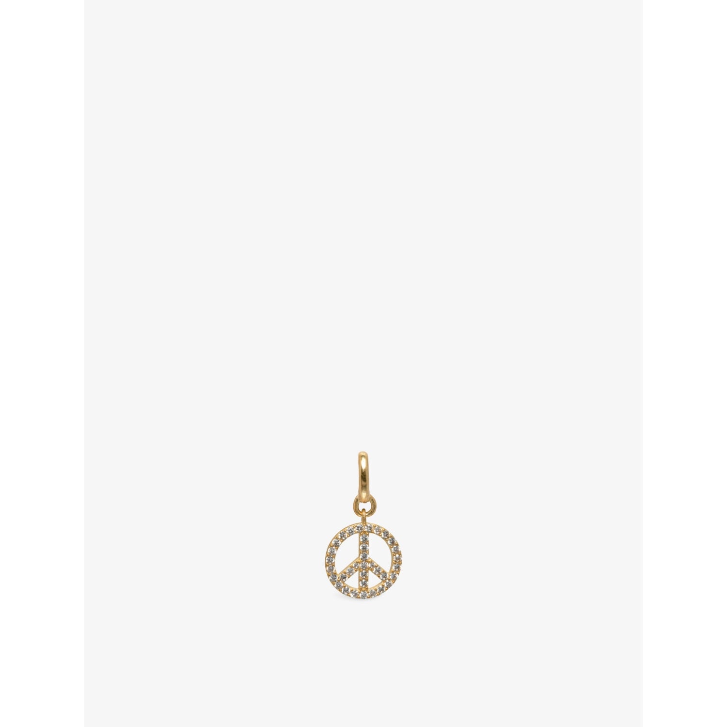 Unleash Cph peace sign brass zircon dog charm, imported from the UK