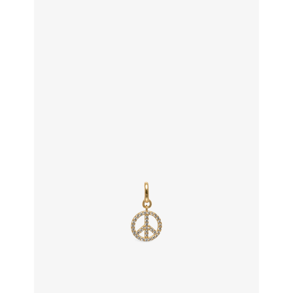 Unleash Cph peace sign brass zircon dog charm, imported from the UK