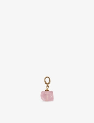 Unleash Cph Love brass rose quartz dog collar charm (British brand)
