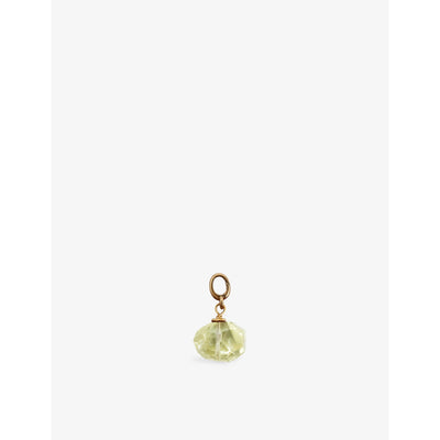 selfridges Unleash Cph Happiness Brass and Lemon Quartz Dog Collar Charm, 3cm x 2cm- Buy online at McGrocer