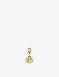 Unleash Cph brass lemon quartz dog collar charm 3cm (British brand)