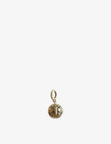 Unleash Cph brass dog collar charm with lava stone design - British product