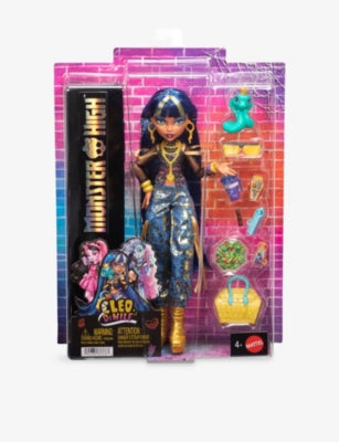 Monster High Cleo De Nile doll with pet cobra 28.5cm (British brand)