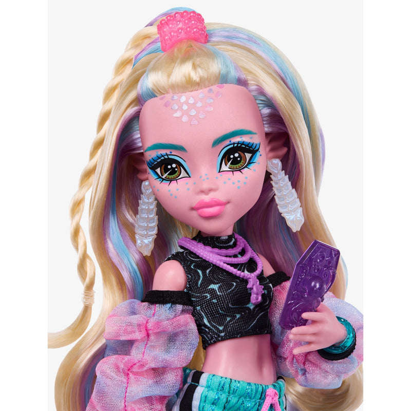 Monster High Lagoona Blue doll with pet piranha 28.5cm - British product