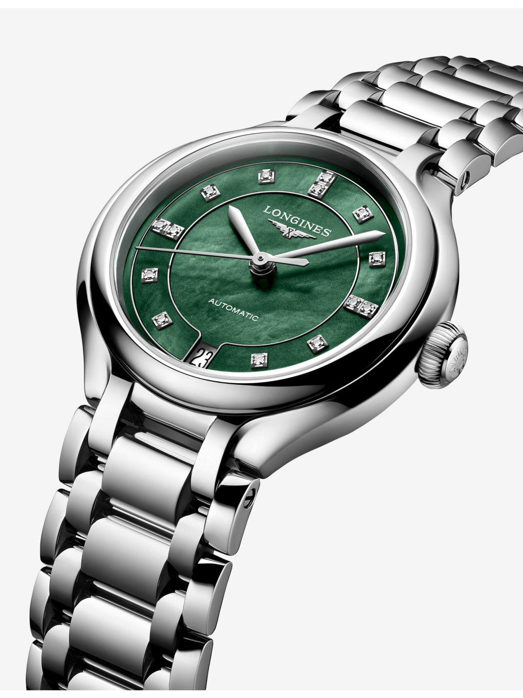 Longines PrimaLuna diamond automatic watch 34mm - British product