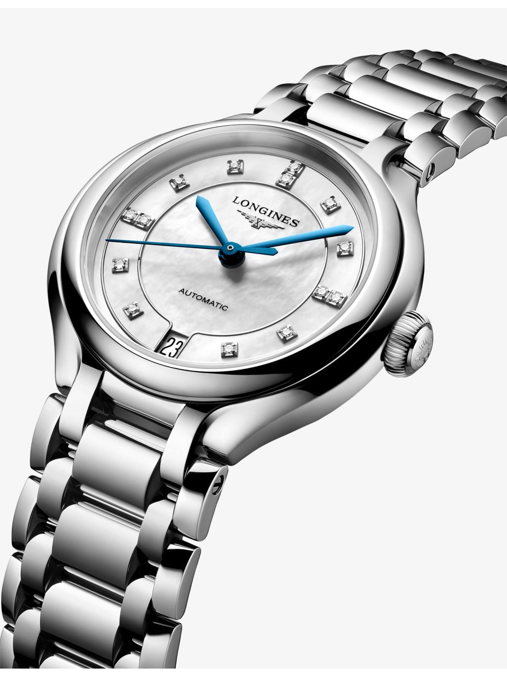 Longines PrimaLuna diamond automatic watch 34mm - British product