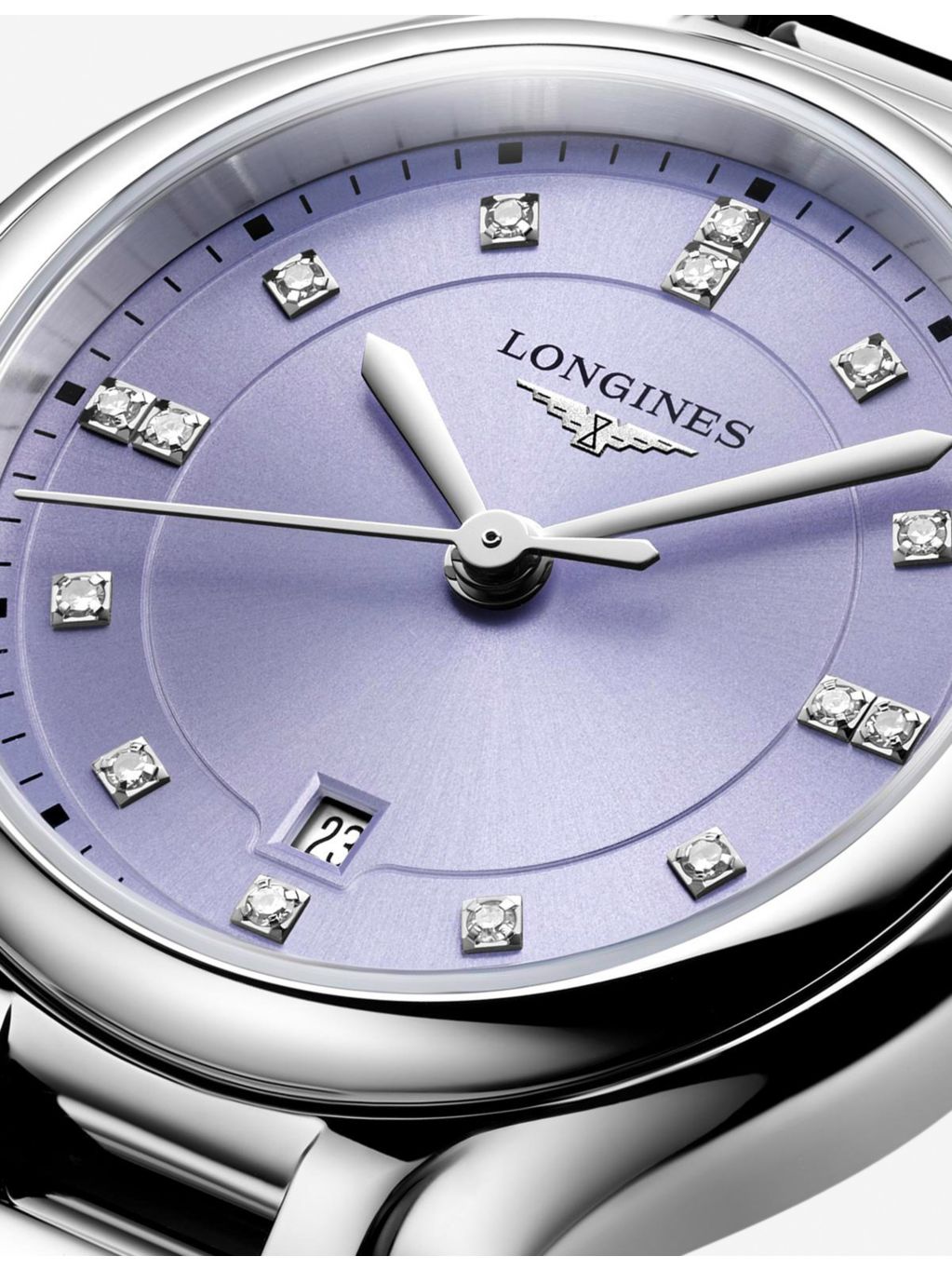 Longines PrimaLuna diamond quartz watch 30mm, UK version