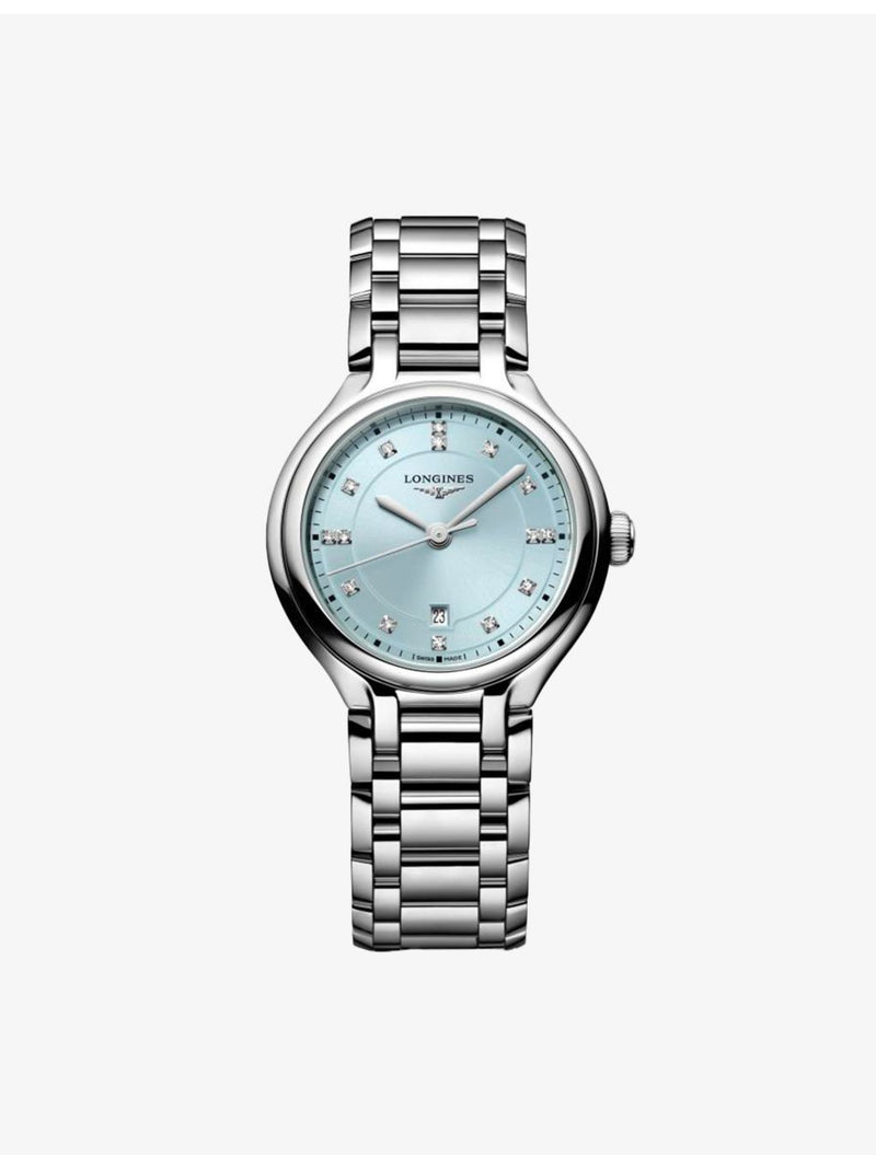 Longines PrimaLuna stainless steel and diamond watch 30mm - British product