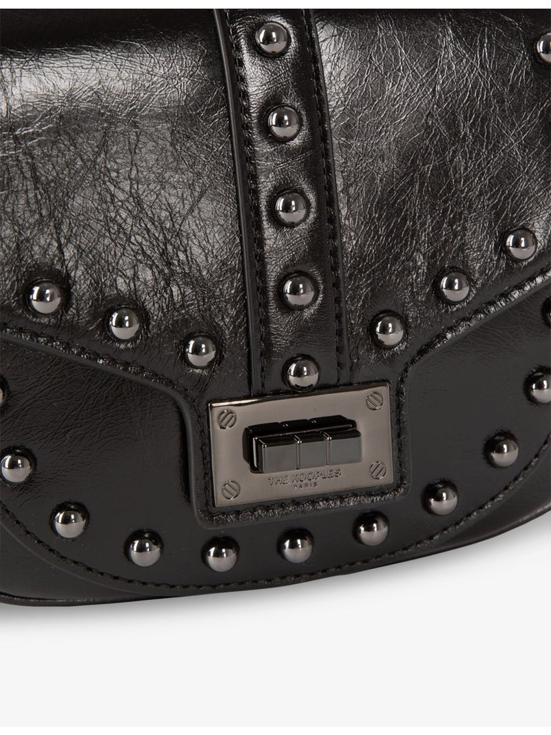 The Kooples Emily stud-embellished leather shoulder bag, UK version