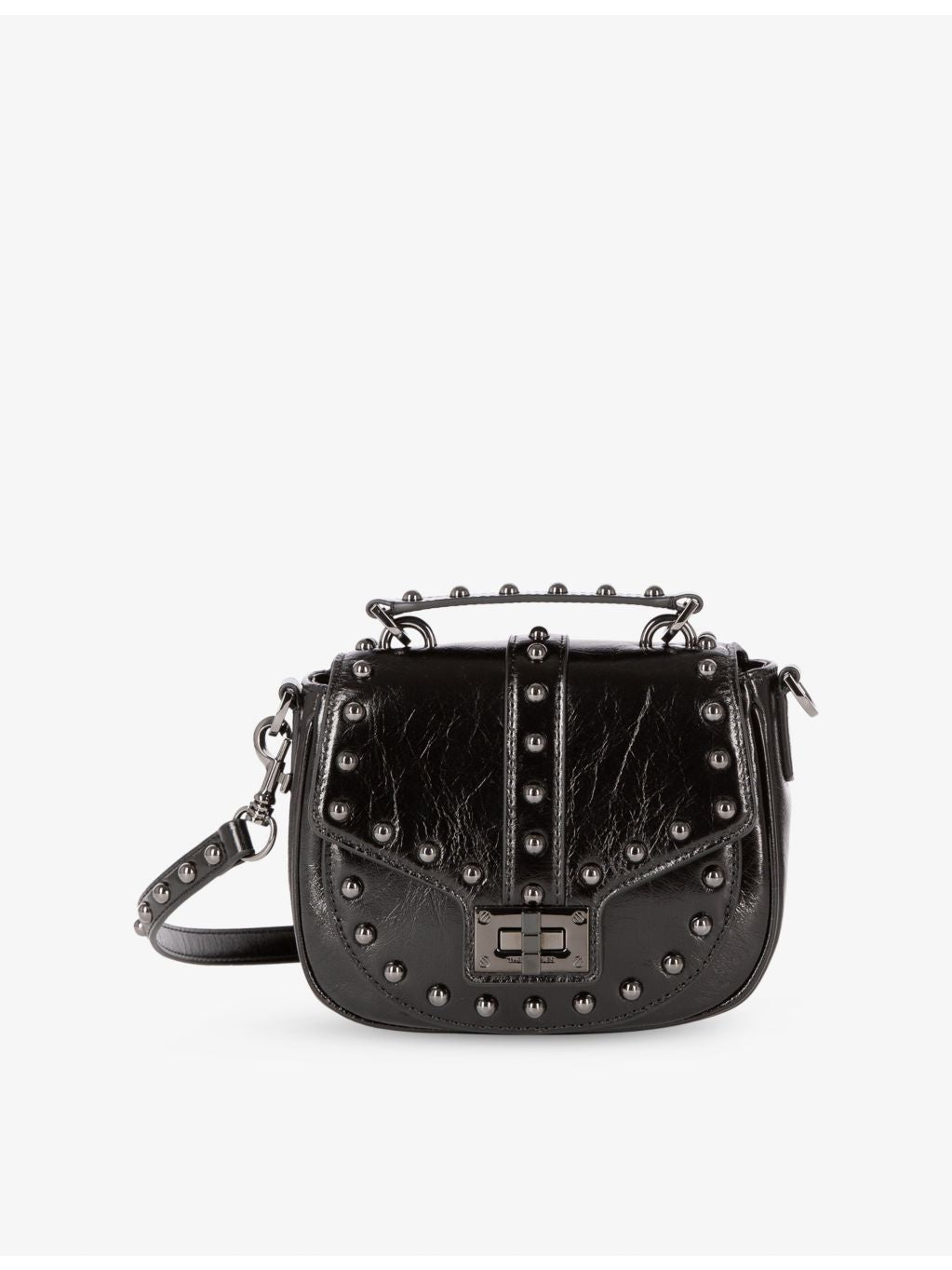 The Kooples Emily stud-embellished leather shoulder bag, UK version