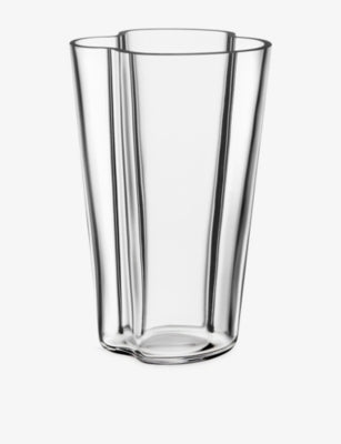 Iittala Aalto glass vase 220mm, imported from the UK