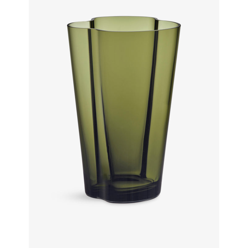 Aalto Glass Vase 220mm - MOSS GREEN