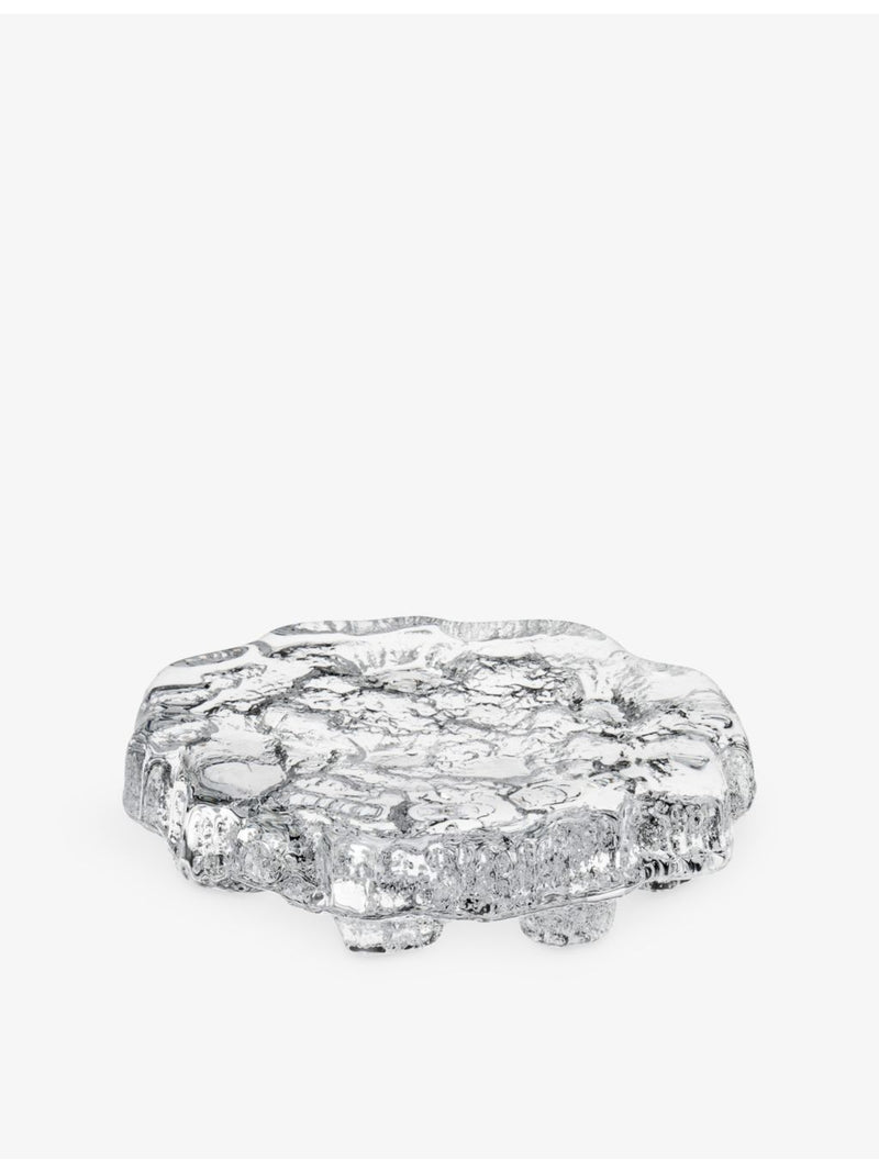 Iittala Wirkkala Decor ice glass platter 14.5cm, imported from the UK