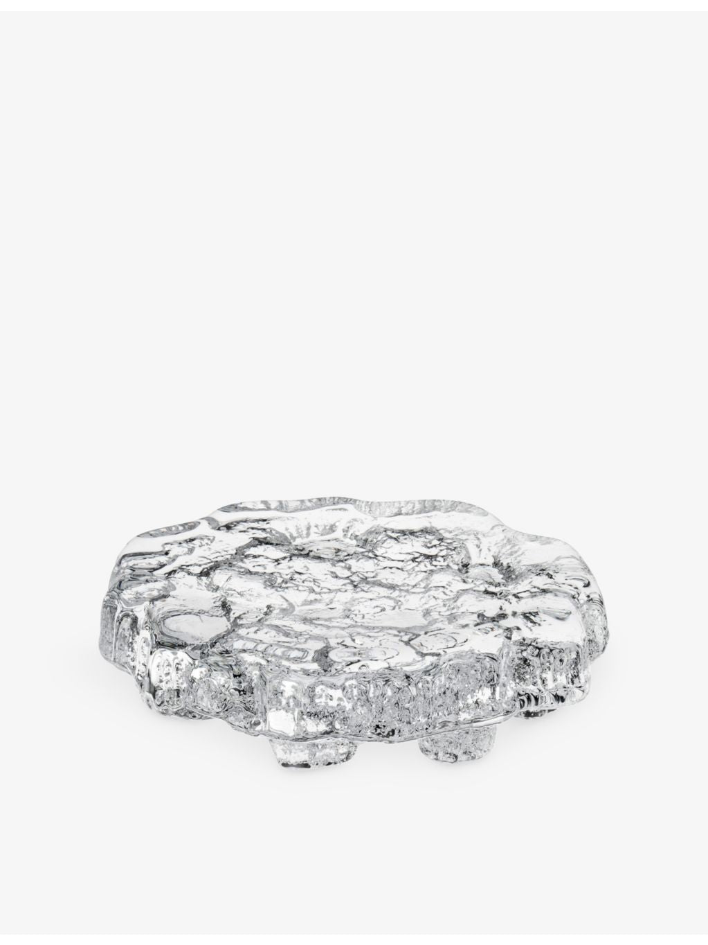 Iittala Wirkkala Decor ice glass platter 14.5cm, imported from the UK