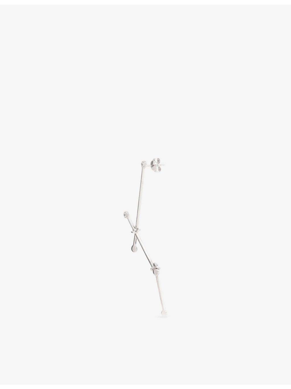 Myriam Soseilos Kizuna sterling silver earrings 7cm drop - British product