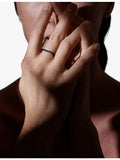 Myriam Soseilos sterling silver black enamel ring (British brand)
