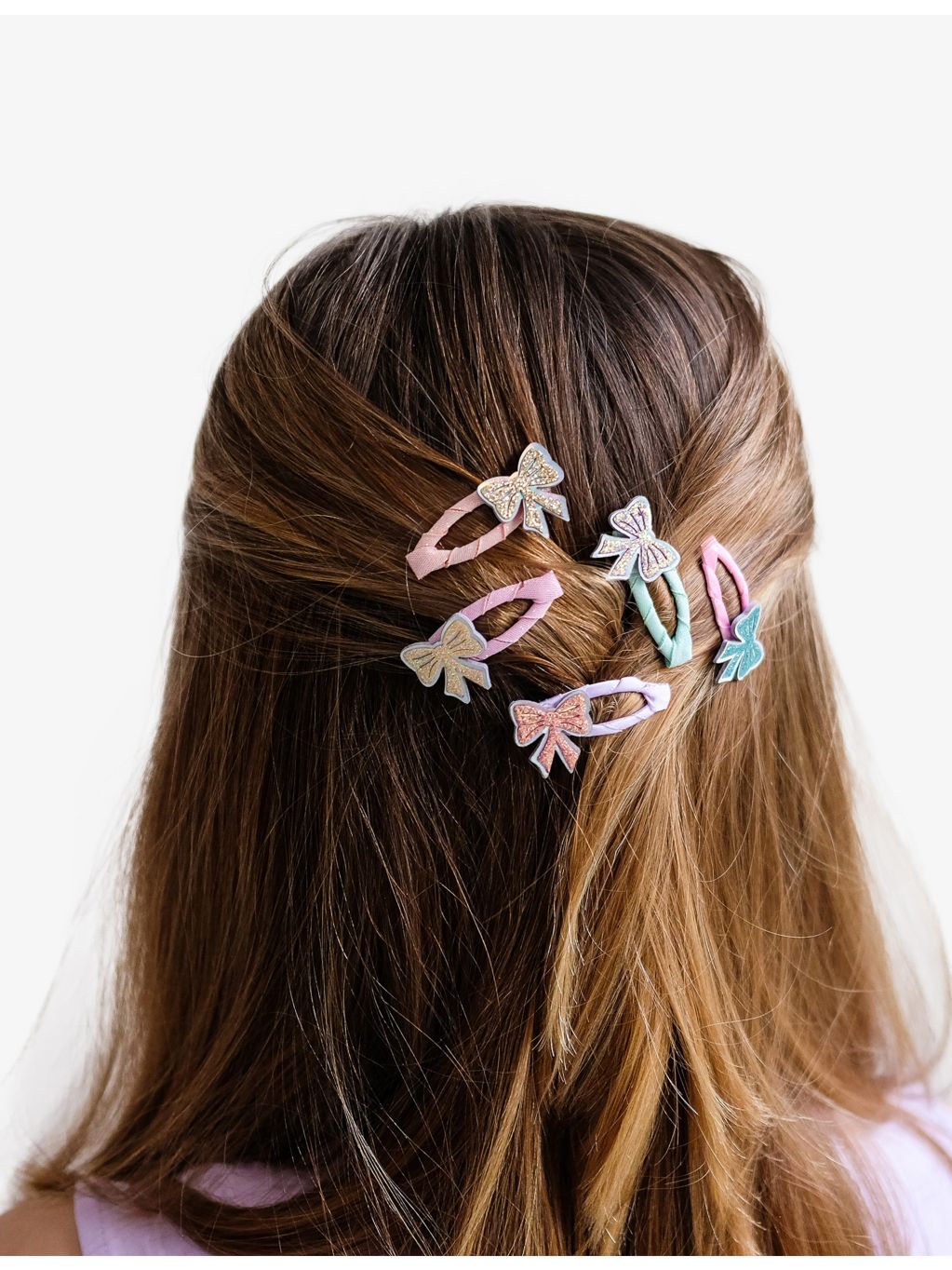 MIMI & LULA sparkle bow hair clips set of five, UK version