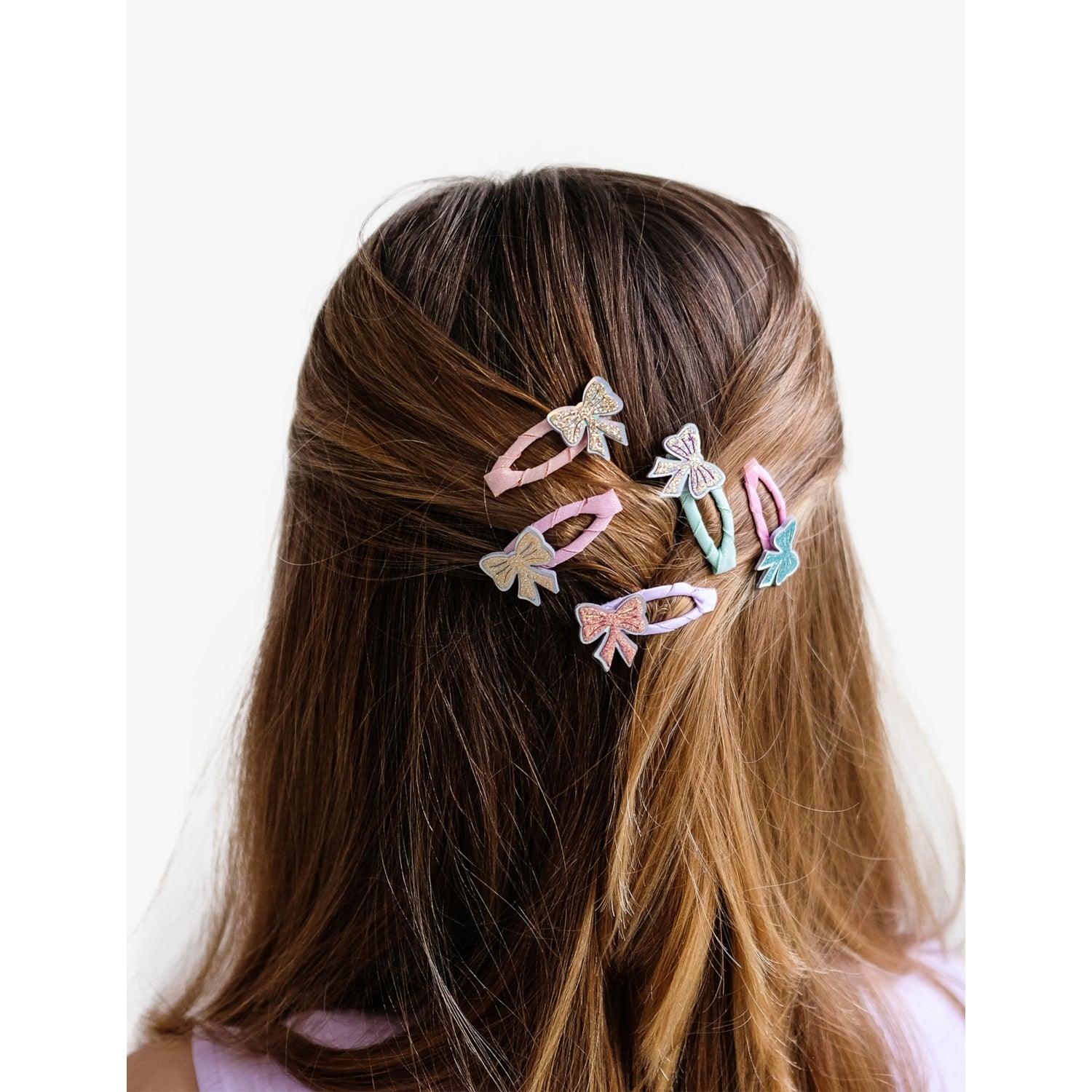 MIMI & LULA sparkle bow hair clips set of five, UK version