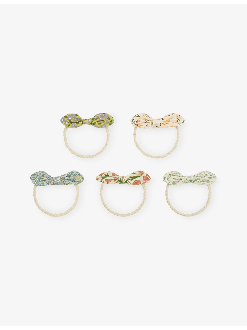 Mimi & Lula five bow floral hair ties, imported from the UK