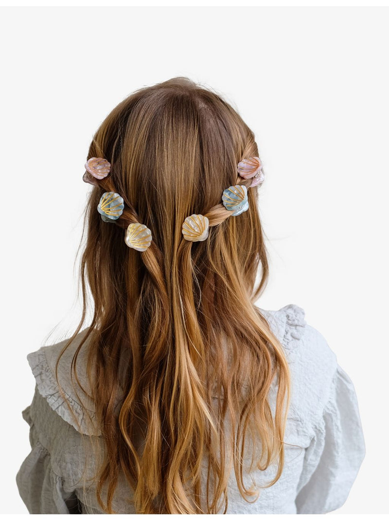 Mimi & Lula shell acetate hair clips set of six (British brand)