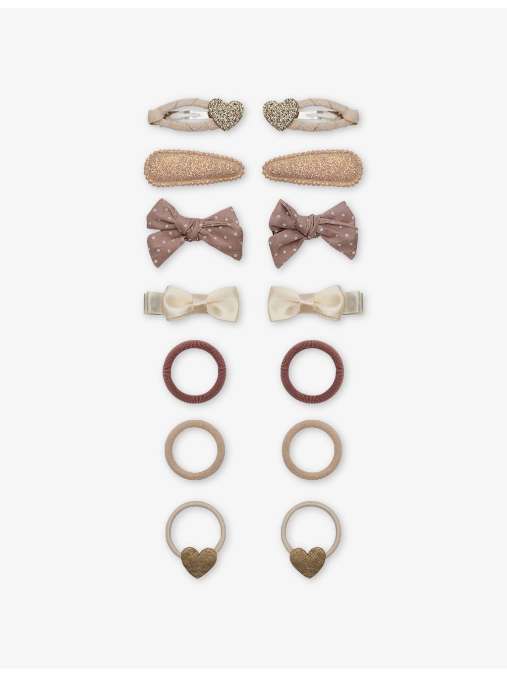 Mimi & Lula polka-dots and hearts hair accessory set - British product