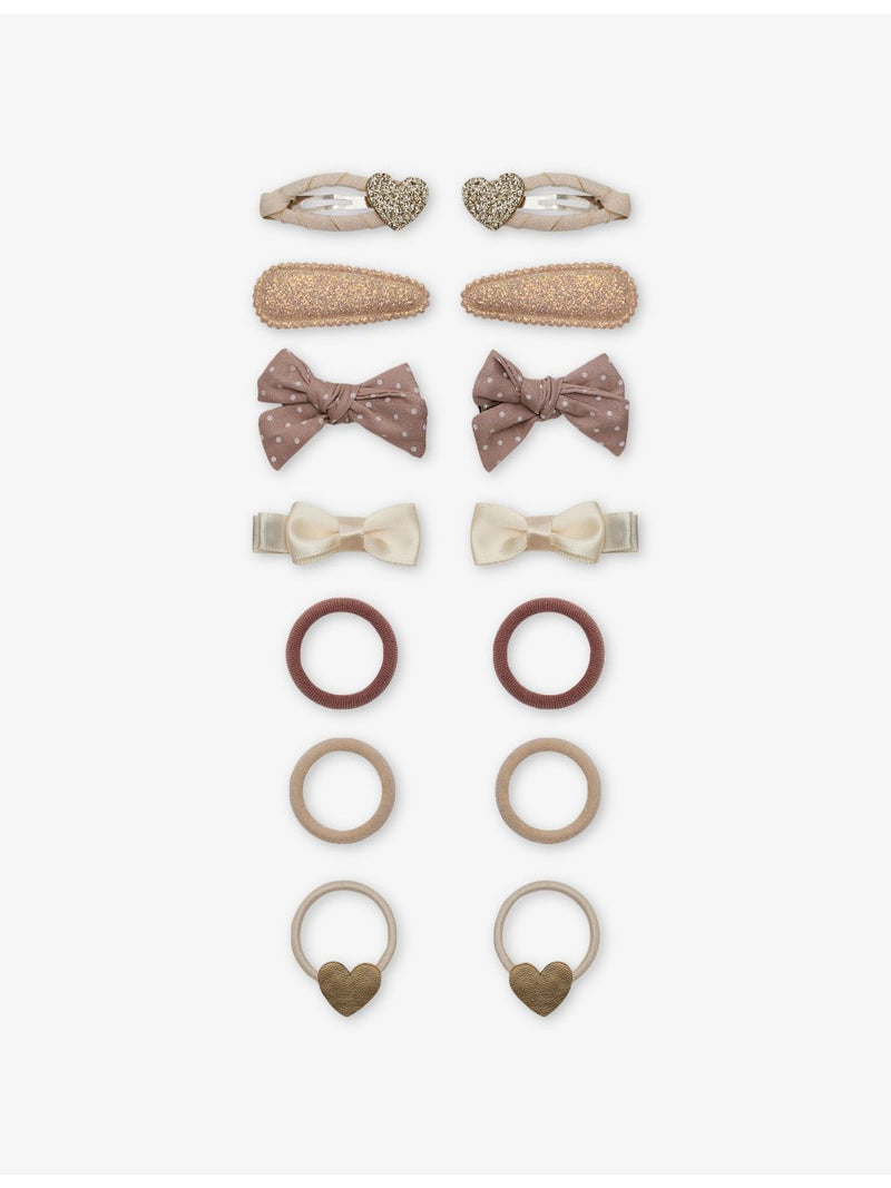 Mimi & Lula polka-dots and hearts hair accessory set - British product