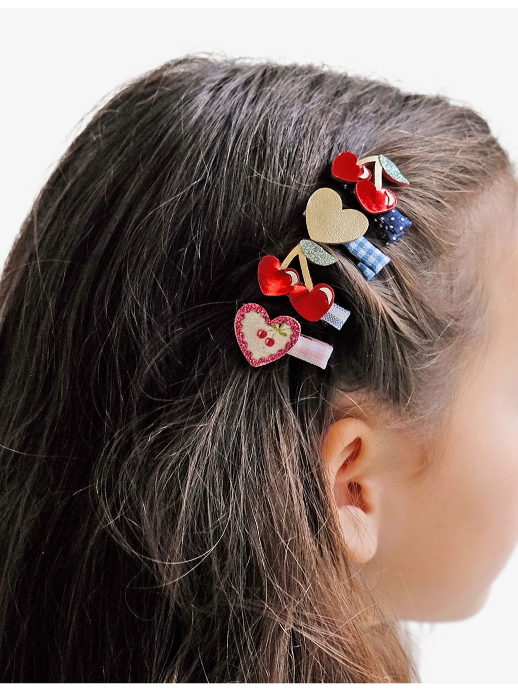 Mimi & Lula cherry and heart hair clips, imported from the UK