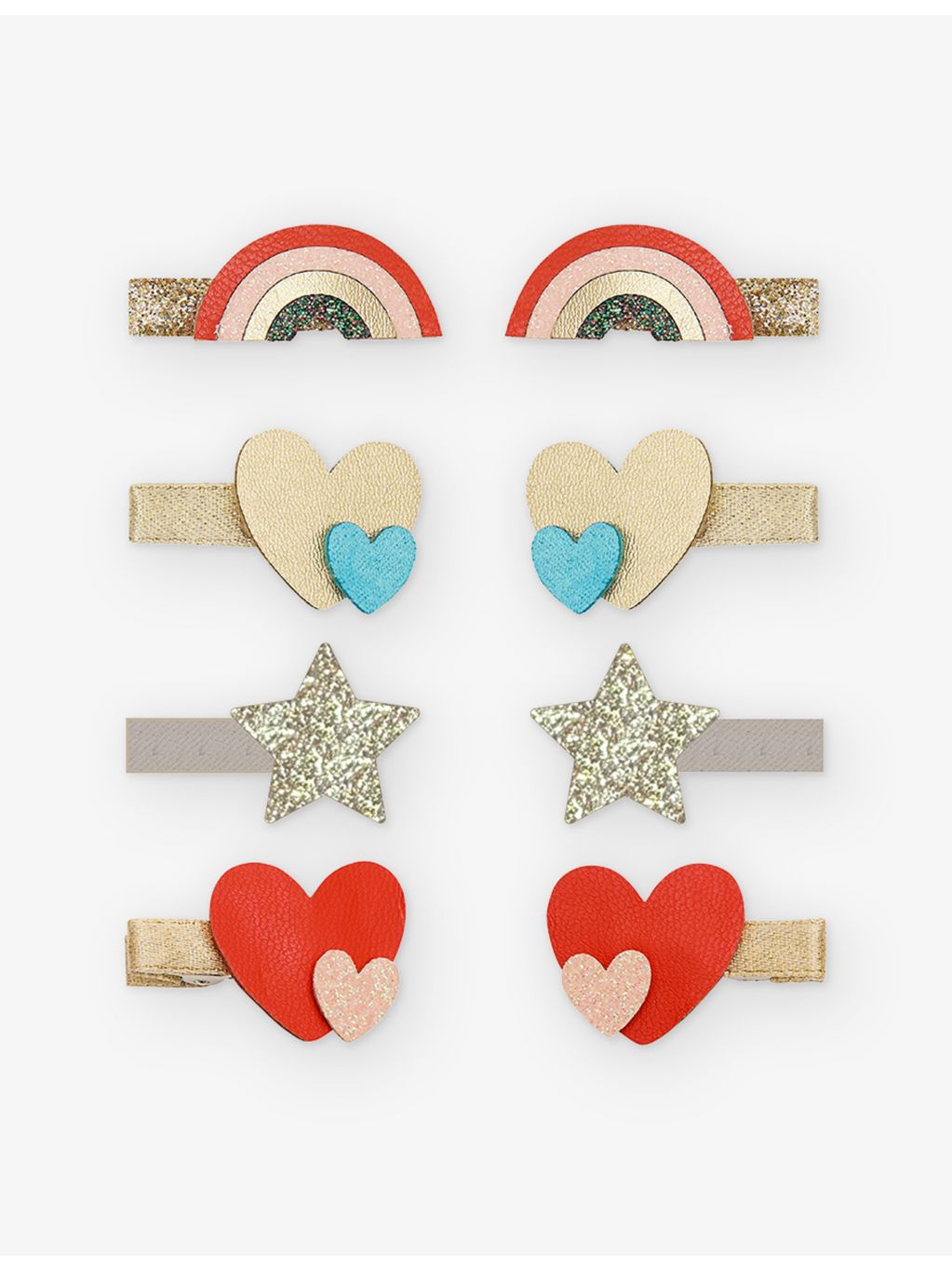 Mimi & Lula rainbow hair clips 8-piece, imported from the UK