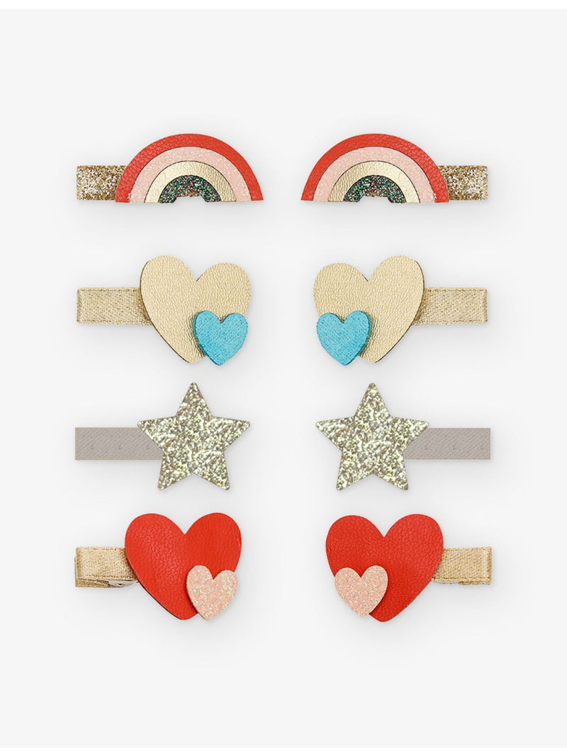 Mimi & Lula rainbow hair clips 8-piece, imported from the UK