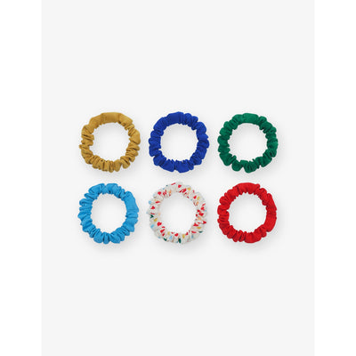 selfridges Mimi & Lula Heartbeam Set of Six Fabric Scrunchies- Buy online at McGrocer