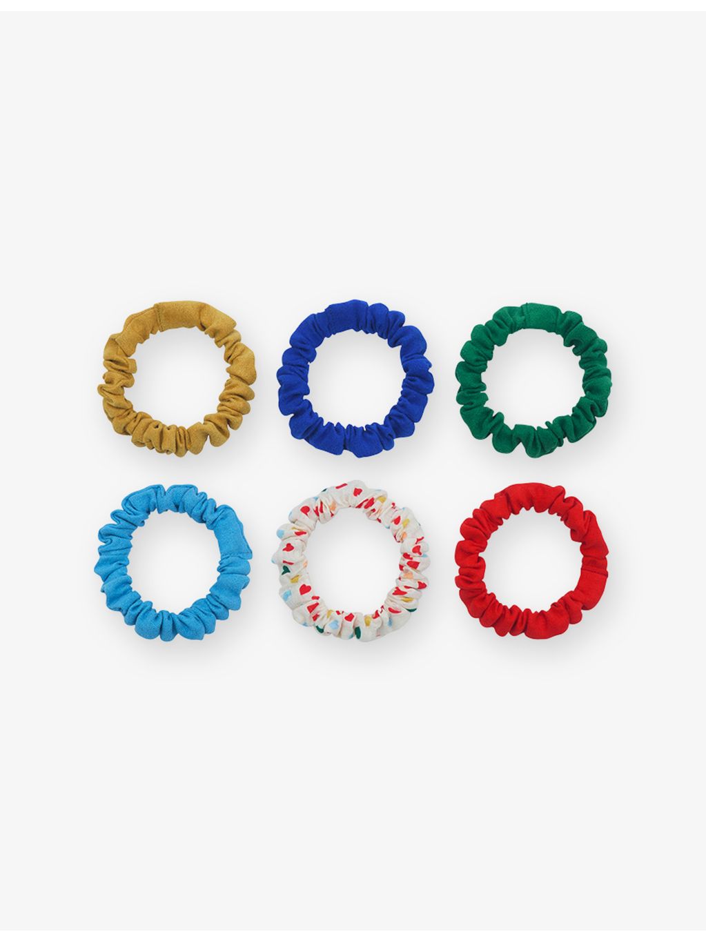 Mimi & Lula fabric scrunchies set of six, imported from the UK